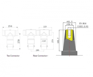 630A Deadbreak T-Verbinder bewertet 35kV
